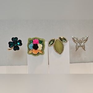 Variety Bundle Of Four Brooches